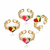 Brass Enamel Cuff Rings RJEW-N035-003-NF-2