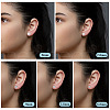  40Pcs 5 Style ABS Plastic Imitation Pearl & Clear Cubic Zirconia Stud Earring Findings EJEW-TA0001-08-9
