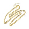 Eye Brass Link Chain Necklaces NJEW-M108-16G-2