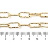 Brass Textured Paperclip Chain Necklaces NJEW-A042-15G-3