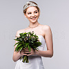 GOMAKERER 2Pcs 2 Colors Crown & Leaf Alloy Hair Bands OHAR-GO0001-11-4