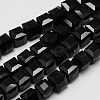 Faceted Cube Shaped Crystal Glass Beads Strands GLAA-F008-F02-2