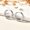 Non-Tarnish 304 Stainless Steel Grooved Hoop Earrings X-EJEW-M218-01B-P-1