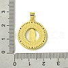 Real 18K Gold Plated Brass Micro Pave Cubic Zirconia Pendants KK-H472-14G-09-3