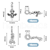 SUPERFINDINGS 32Pcs 2 Styles Alloy European Dangle Charms FIND-FH0007-61-2