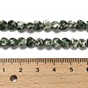 Natural Green Spot Jasper Beads Strands G-P575-C16-6mm-5