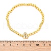 Brass Round Beads Stretch Bracelets BJEW-A034-05G-5