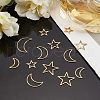 Unicraftale 36Pcs 6 Style 304 Stainless Steel Linking Rings STAS-UN0031-83-4