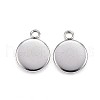 Non-Tarnish 304 Stainless Steel Pendant Cabochon Settings X-STAS-G127-13-8mm-P-2