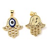 Brass Cubic Zirconia Pendants KK-K338-01G-01-2
