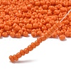 Baking Paint Glass Seed Beads SEED-S004-Y3-4