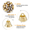 SUPERFINDINGS 200Pcs 2 Colors Alloy Bell Pendants FIND-FH0008-15-3
