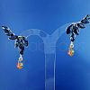 30Pcs 6 Color Glass Pendant PALLOY-GO00009-7