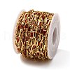 Brass Glass Rectangle Link Chains CHC-R001-01G-03-3