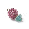 Glass Seed Beaded Pendants PALLOY-MZ00593-05-3