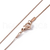Ion Plating(IP) 304 Stainless Steel Serpentine Chain Necklace for Men Women NJEW-G076-01B-RG-1