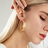 Vintage French Brass Two-layer Circle Hoop Earrings LJ5770-1