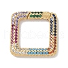Rack Plating Brass Micro Pave Cubic Zirconia Twister Clasps KK-NH0002-08G-02-1