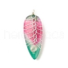 Natural Brazilian Agate Pendants PALLOY-JF01524-03-3
