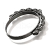 Rotatable Alloy Swivel Open Back Bezel Pendants PALLOY-I223-18B-2