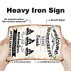 Vintage Metal Tin Sign AJEW-WH0189-135-3