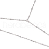 304 Stainless Steel Satellite Chain Toe Ring Anklets for Women AJEW-AN00662-02-4