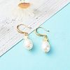 Grade B Natural Pearl Beads Dangle Earring EJEW-JE04591-01-3