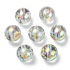 UV Plating Transparent Rainbow Iridescent Acrylic Beads TACR-D010-07B-2