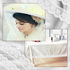 GOMAKERER 7.5 Yards Milk Fiber Embroidery Flower Lace Trim OCOR-GO0001-19-4