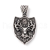 Tibetan Style 304 Stainless Steel Pendants STAS-P305-17AS-1