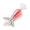 Acrylic with ABS Plastic Imitation Pearl Pendants PALLOY-JF03926-02-5