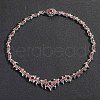 Thorns Brass with Dark Red Cubic Zirconia Chain Necklaces FS-WG4F103-01-4