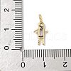 Brass Micro Pave Cubic Zirconia Pendants ZIRC-I356-17G-A02-3