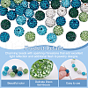 Olycraft 100Pcs 5 Colors Polymer Clay Pave Rhinestone Beads RB-OC0001-10B-4