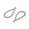 Brass 2-Loop Link Pendants KK-E107-07P-2