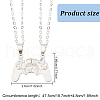 ANATTASOUL 4Pcs 2 Colors Alloy Game Controller Magnetic Matching Pendant Necklaces Set NJEW-AN0001-29-2