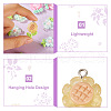 30Pcs 5 Colors Transparent Resin Pendants RESI-TA0001-68-4