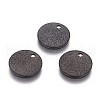 304 Stainless Steel Textured Pendants X-STAS-I098-01-15mm-B-3
