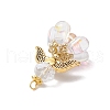 Glass Seed Beaded Angel Pendants PALLOY-MZ00631-5