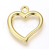 Alloy Open Back Bezel Pendants PALLOY-R098-38G-1