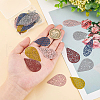 BENECREAT 30Pcs 15 Style 430 Stainless Steel Filigree Pendants STAS-BC0003-45-3