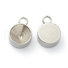 Tarnish Resistant 202 Stainless Steel Pendant Rhinestone Settings STAS-F266-21D-P-2