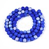 Frosted Opaque Glass Beads Strands GLAA-T032-P6mm-MBB11-2