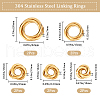 Beebeecraft 10Pcs 5 Styles 304 Stainless Steel Linking Rings STAS-BBC0002-85-2