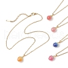Flower Epoxy Resin Pendant Necklaces NJEW-JN05047-1