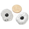 Natural Obsidian Stud Earrings EJEW-A118-08P-5