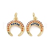 Brass Micro Pave Colorful Cubic Zirconia Charms KK-E068-VF175-2