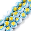Handmade Millefiori Glass Beads Strands LAMP-N024-31-1