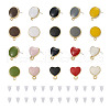 Elecrelive 20Pcs 10 Style Alloy Enamel Stud Earring Findings FIND-EL0001-03-10