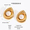 Stainless Steel Teardrop Stud Earrings for Women BM0496-1-1